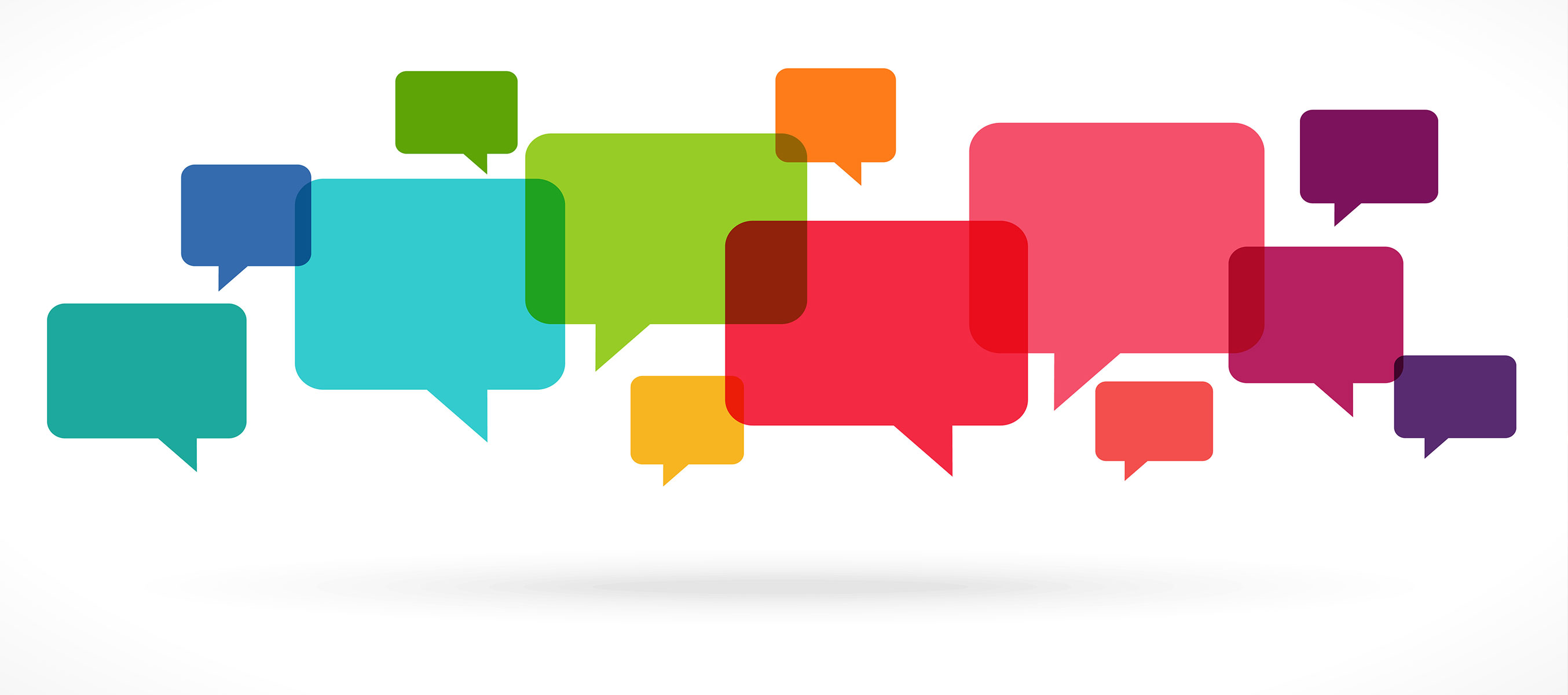 Multicolored speech bubble