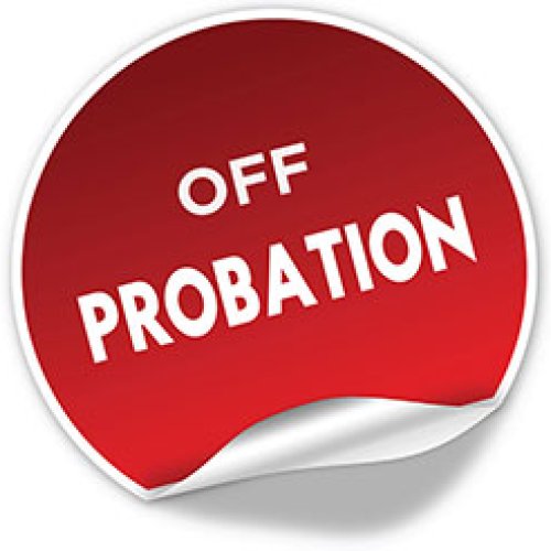 Red Off Probation label