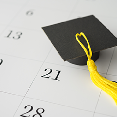 Mortarboard with Calendar